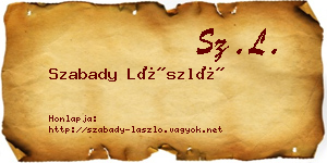 Szabady László névjegykártya